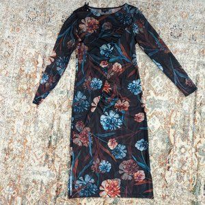 Next Navy/Orange/Blue Floral Dress, Size 10
